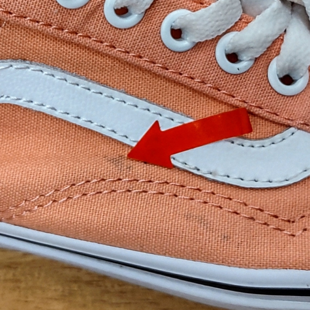 Vans Peach and White Sneakers - Picture 10 of 11